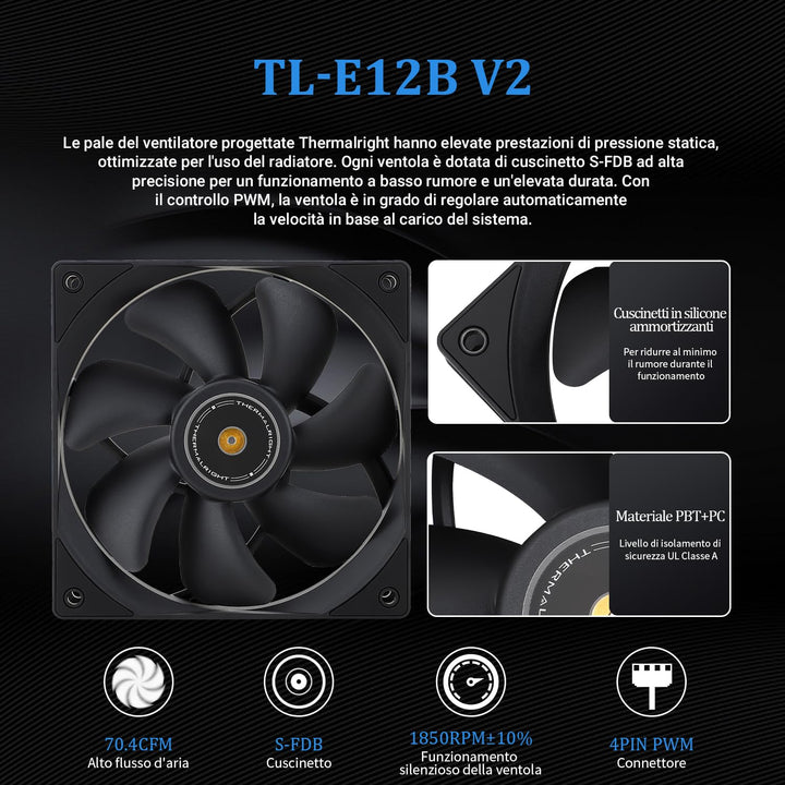 THERMALRIGHT Frozen Prism 360 Black Flüssig-CPU-Wasserkühler mit 120mm PWM-Lüfter,360 Black Cold Row