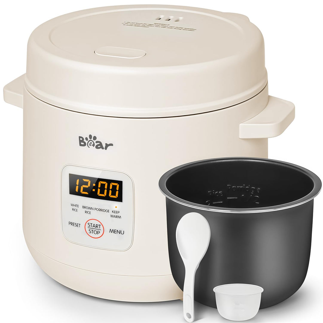 Bear Reiskocher 2-Tassen ungekocht, Multifunktioneller 300W Elektrischer Rice Cooker mit Warmhaltefu
