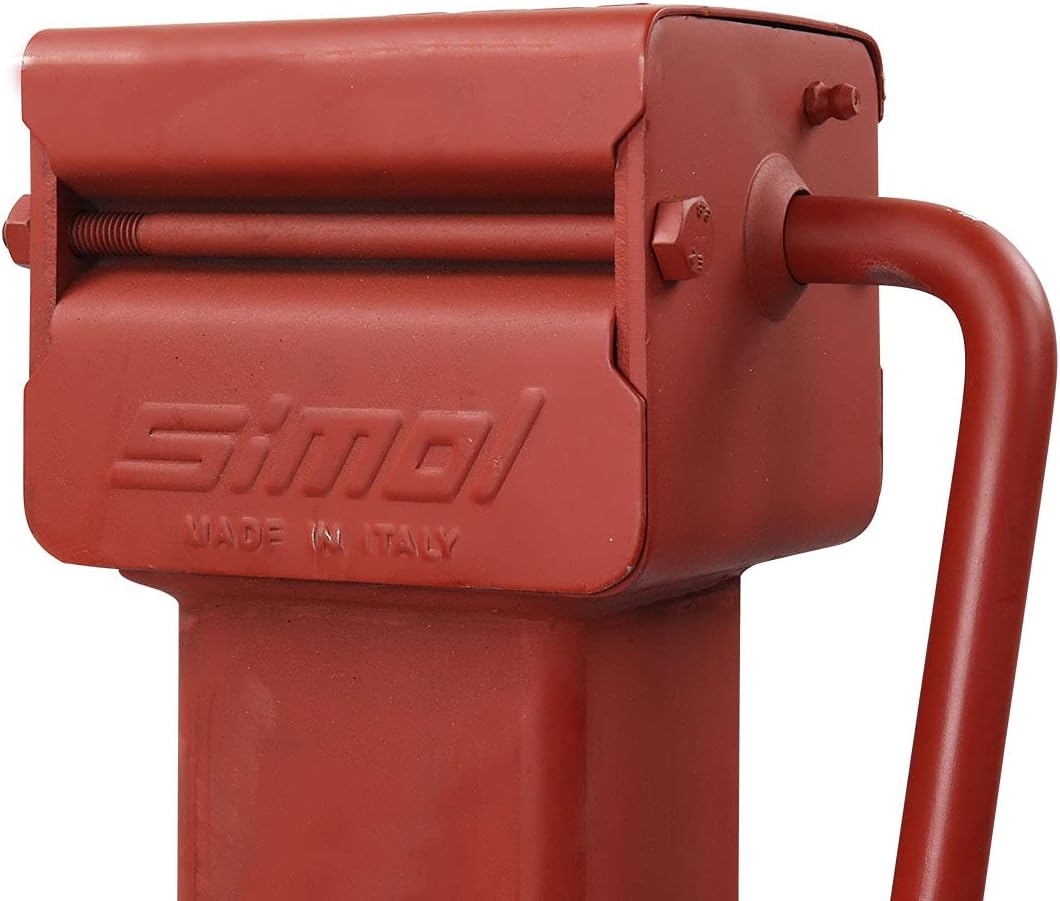 Stützfuss | mit Kurbel | 2500 kg Tragfähigkeit | Simol | rot | Stützlast | Winde | Lasten | Gewicht