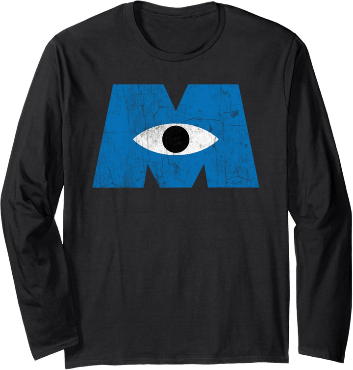 Disney Pixar Monsters University Distressed Logo Langarmshirt