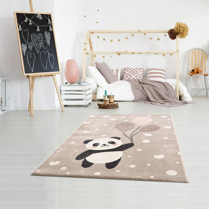 Jimri Teppich Kinderzimmer - Teppiche für Kinderzimmer, Kinderteppich, Kinderteppich, Bär, Panda (Cr