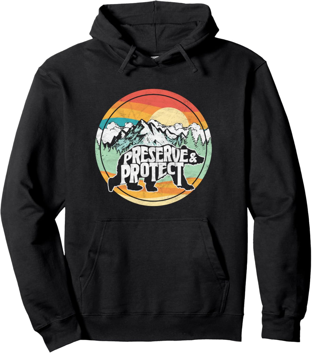 Preserve & Protect Bear Mountains & National Park Nature Pullover Hoodie