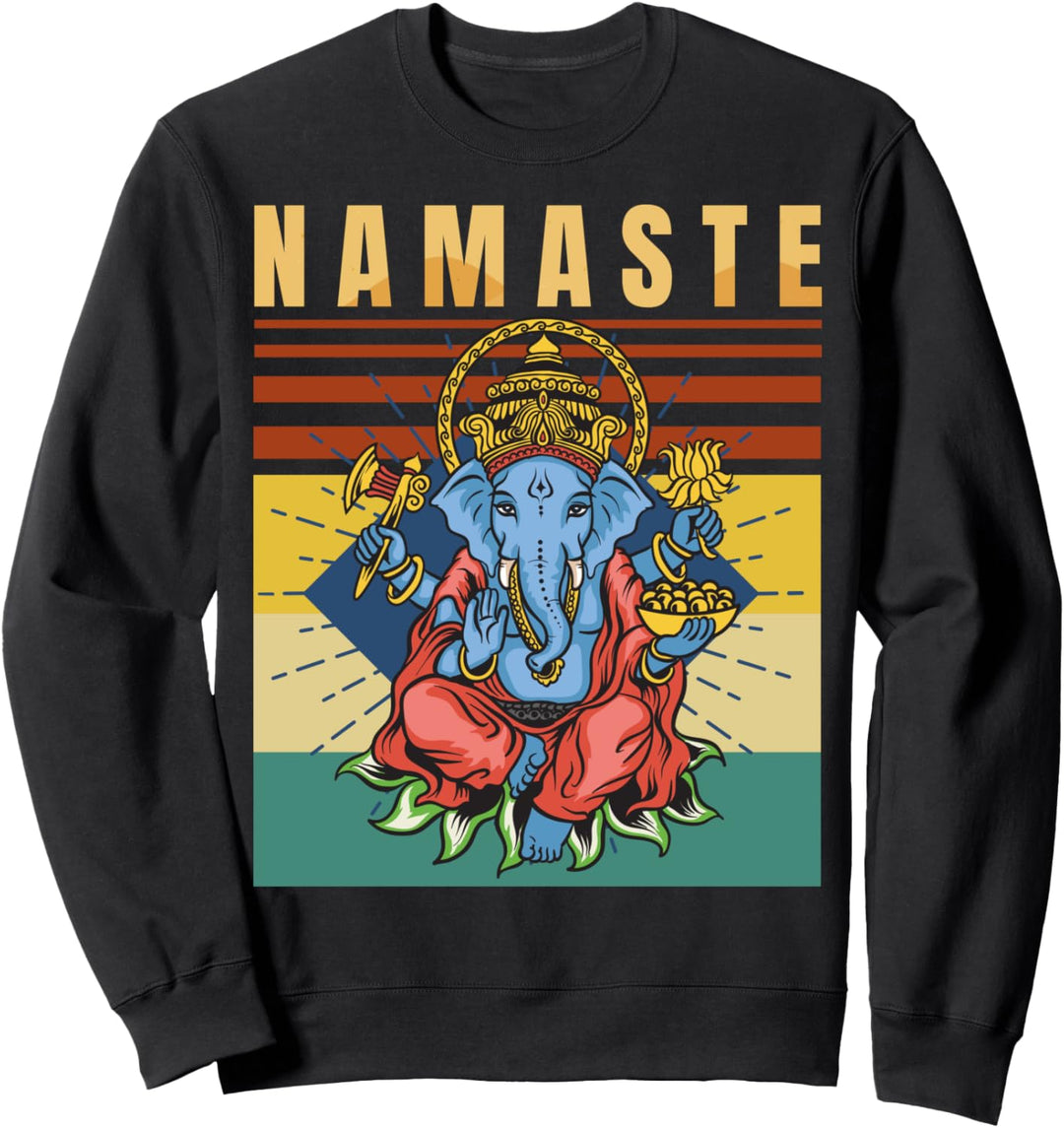 Yoga - Ganesha - Spiritual Meditation - Namaste - Retro - Sweatshirt