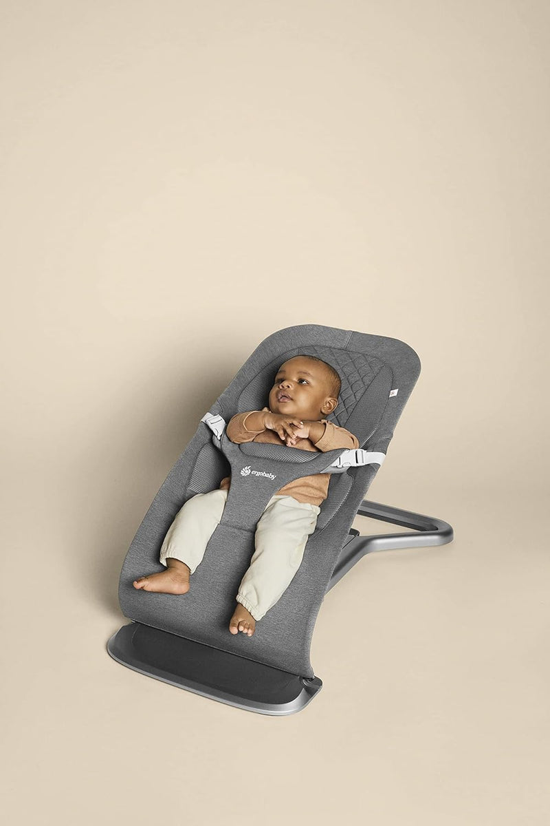 Ergobaby 3-in-1 Evolve Bouncer, Ergonomische Babywippe für Neugeborene ab Geburt bis zum Kleinkind,