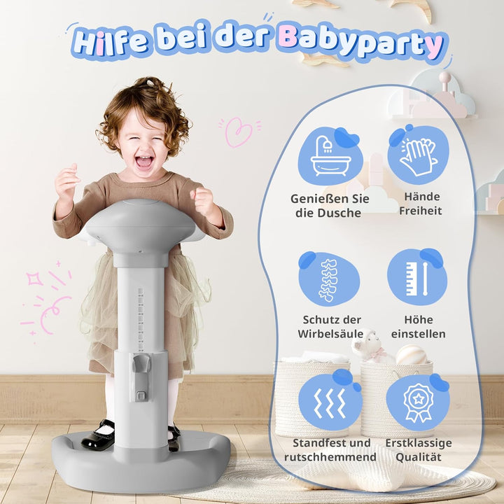 COOSEYA® Baby Dusche Ständer – Einstellbarer Baby Shower Stand Support mit AntiRutsch-Basis, Duschst