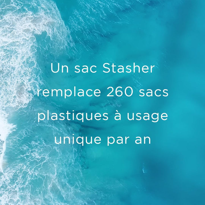 Stasher Bag Premium Silikonbeutel wiederverwendbar für Lebensmittel, Sandwich Bag, Topas, Dauerhaft,