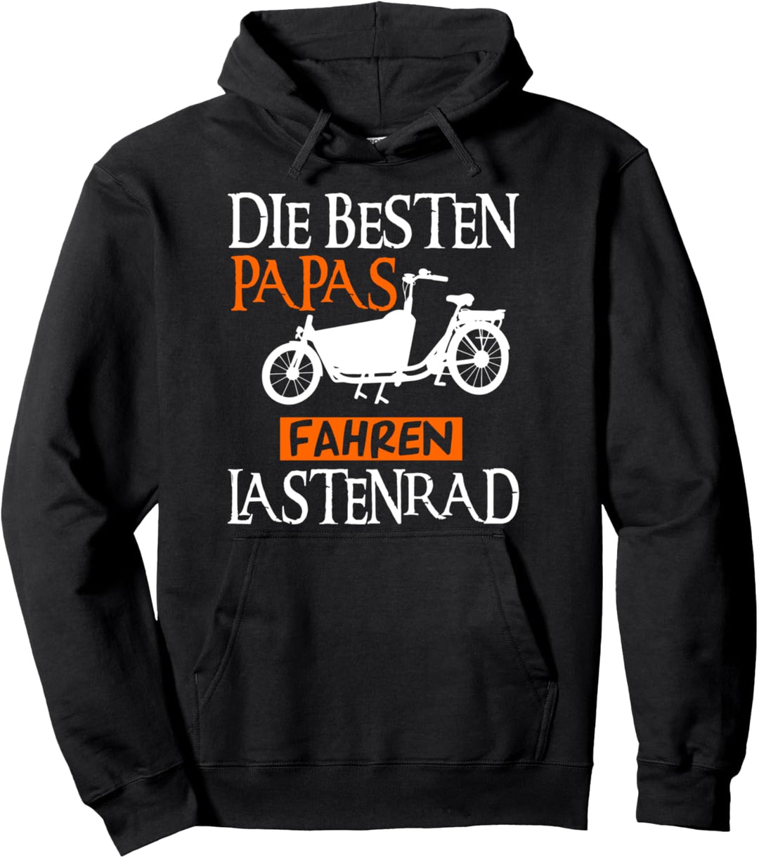 Fahrradfahrer Papa Vater Vatertag Rad Lastenrad Pullover Hoodie