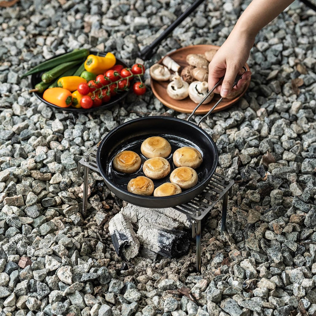 iBasingo Titan Grillrost Ultraleichtes Outdoor Grillzubehör für Camping, Wandern & Backpacking 2mm D