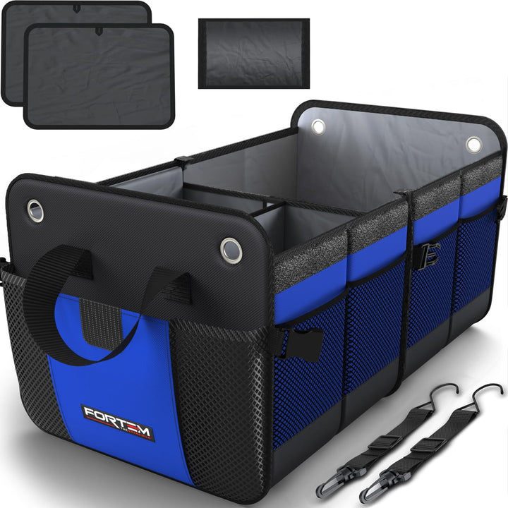 FORTEM Kofferraum Organizer, Kofferraumtasche, Zusammenklappbarer Auto Organizer Kofferraum mit Fäch