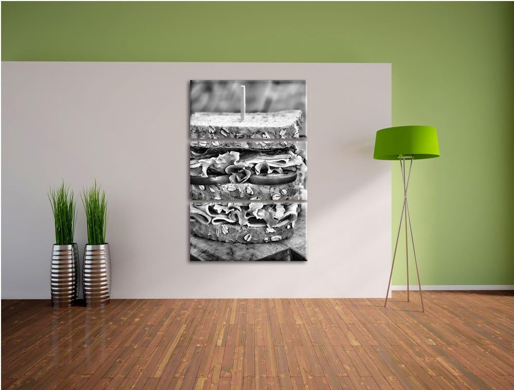 Pixxprint Monocrome, Doppeldecker Sandwich 3-Teiler Leinwandbild 120x80 Bild auf Leinwand