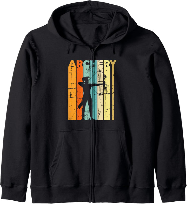Retro Bogenschiessen Zubehör Vintage Bogenschiessen Kapuzenjacke