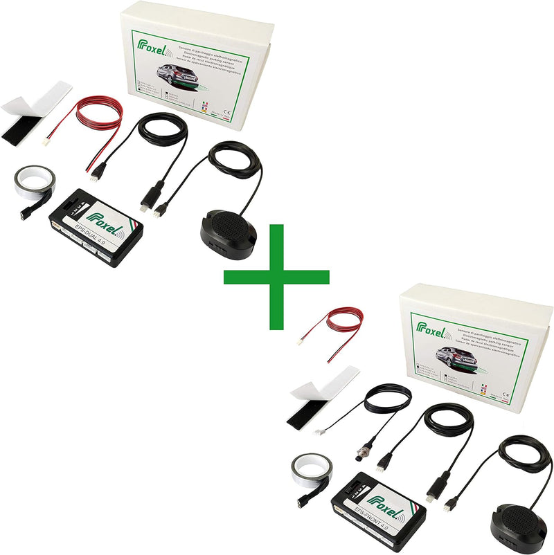 Proxel - Unsichtbare elektromagnetische Parksensoren, Vorne + Hinten, Ohne Bohren der Stossstange, U