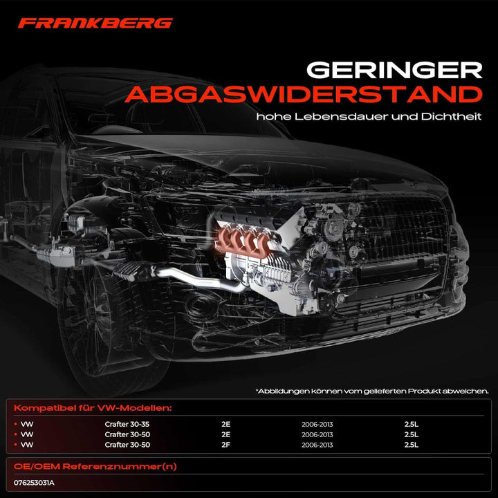 Abgaskrümmer mit Dichtungen für C-r-a-f-t-e-r 30-35 30-50 2E 2F 2.5L TDI Diesel 2006-2013 076253031A