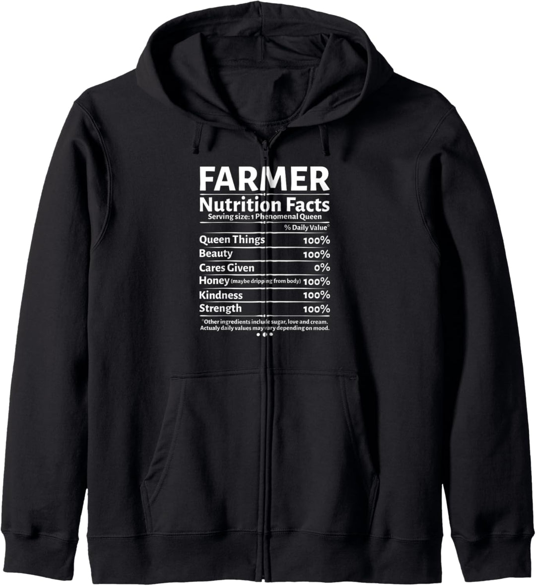 Farmer Nutrition Facts Landwirtschaft Trecker Biobauer Kapuzenjacke