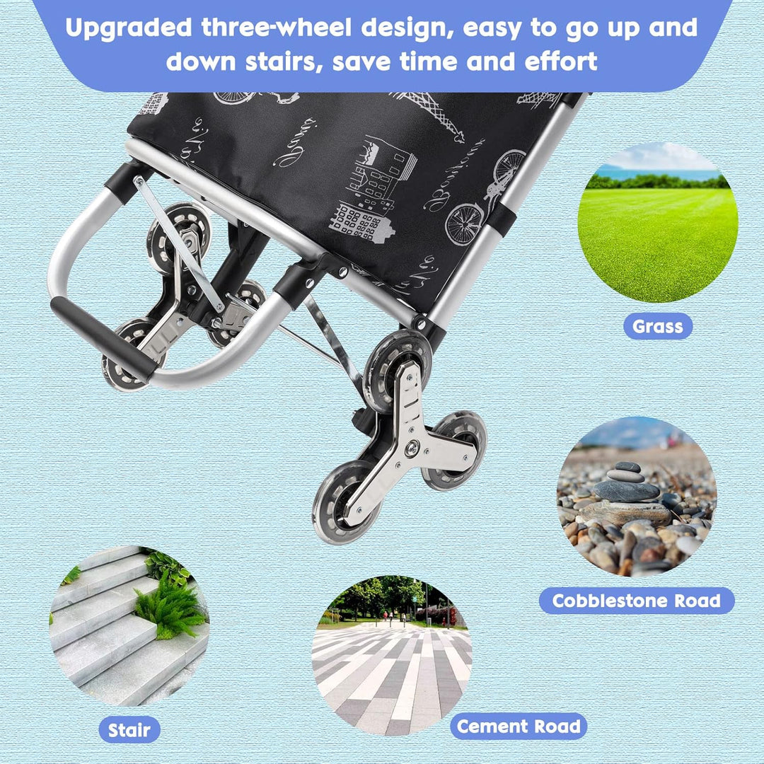 Einkaufswagen mit stabilem Aluminiumrahmen und Abnehmbarer wasserdichter Segeltuchtasche - Der ideal