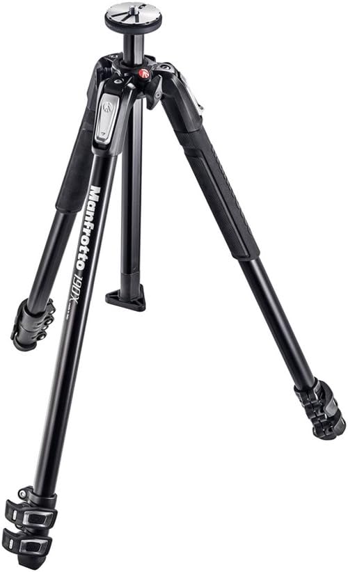 Manfrotto MT190X3 Stativ aus Aluminium, 3 Abschnitte, Schwarz Aluminium 3 Segm Stativ, Aluminium 3 S