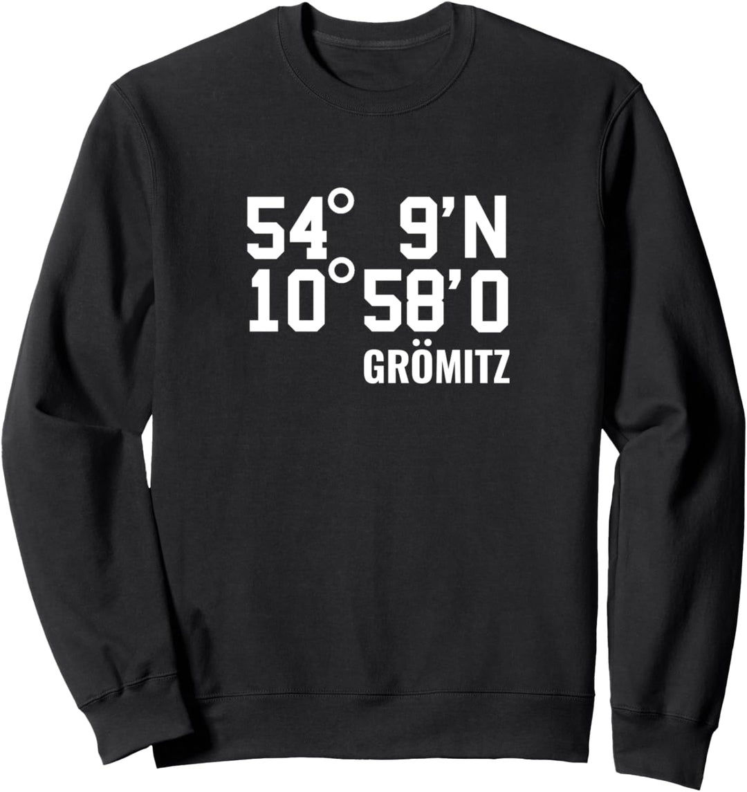 Grömitz Koordinaten Ostsee Urlaub Strand Küste Sweatshirt