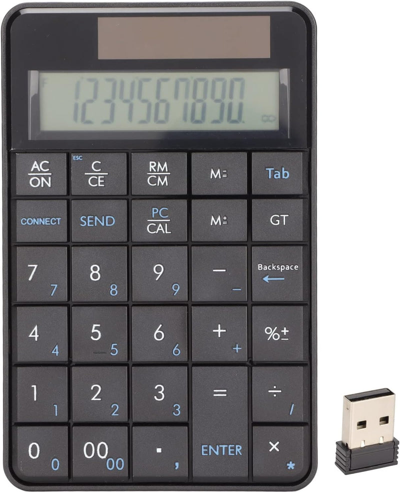 Annadue 2 in 1 Kabelloses Keypad mit Taschenrechner, 29 Tasten 2.4G Kabellos Nummernblock Ziffernblo