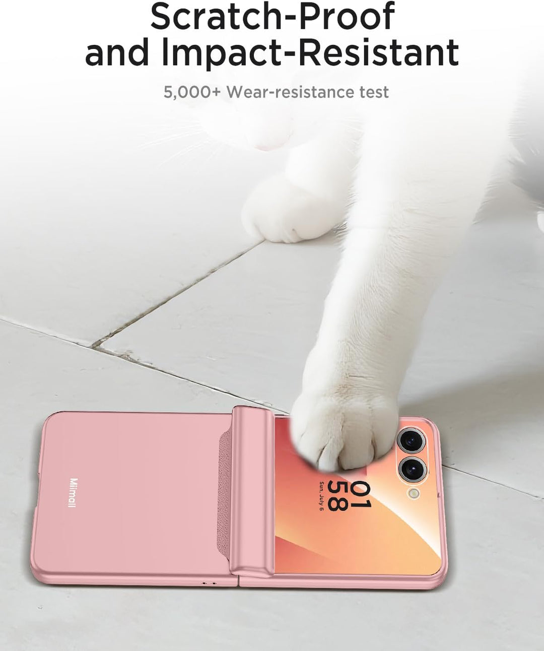 Miimall Kompatibel mit Samsung Galaxy Z Flip 7 Hülle mit Scharnierschutz Magnetischer [Externer Bild
