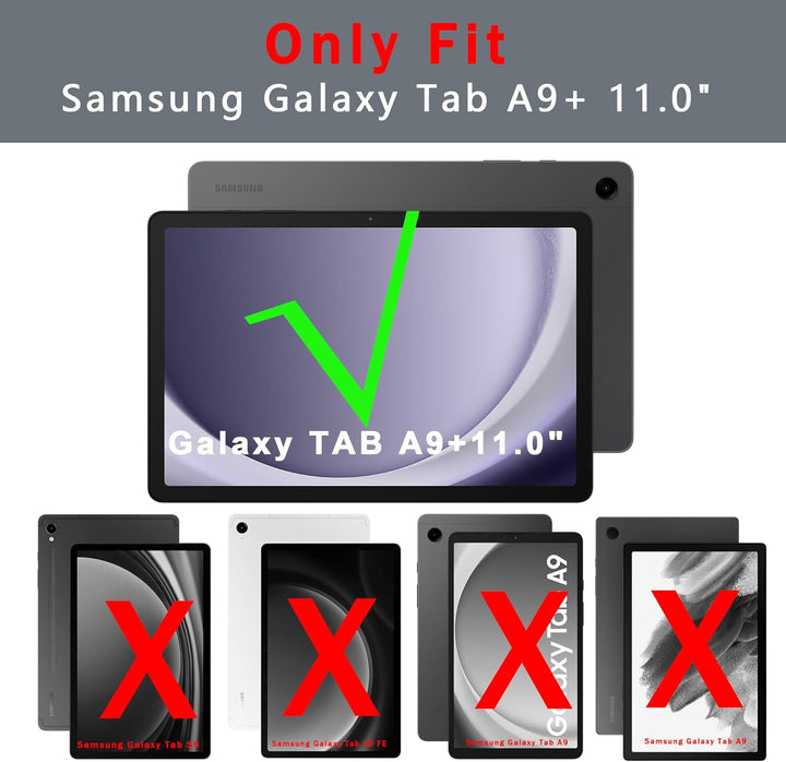 für Samsung Tablet A9 Plus Tastatur QWERTZ Deutsches - Galaxy Tab A9 Plus Hülle mit Tastatur, DIY 3-