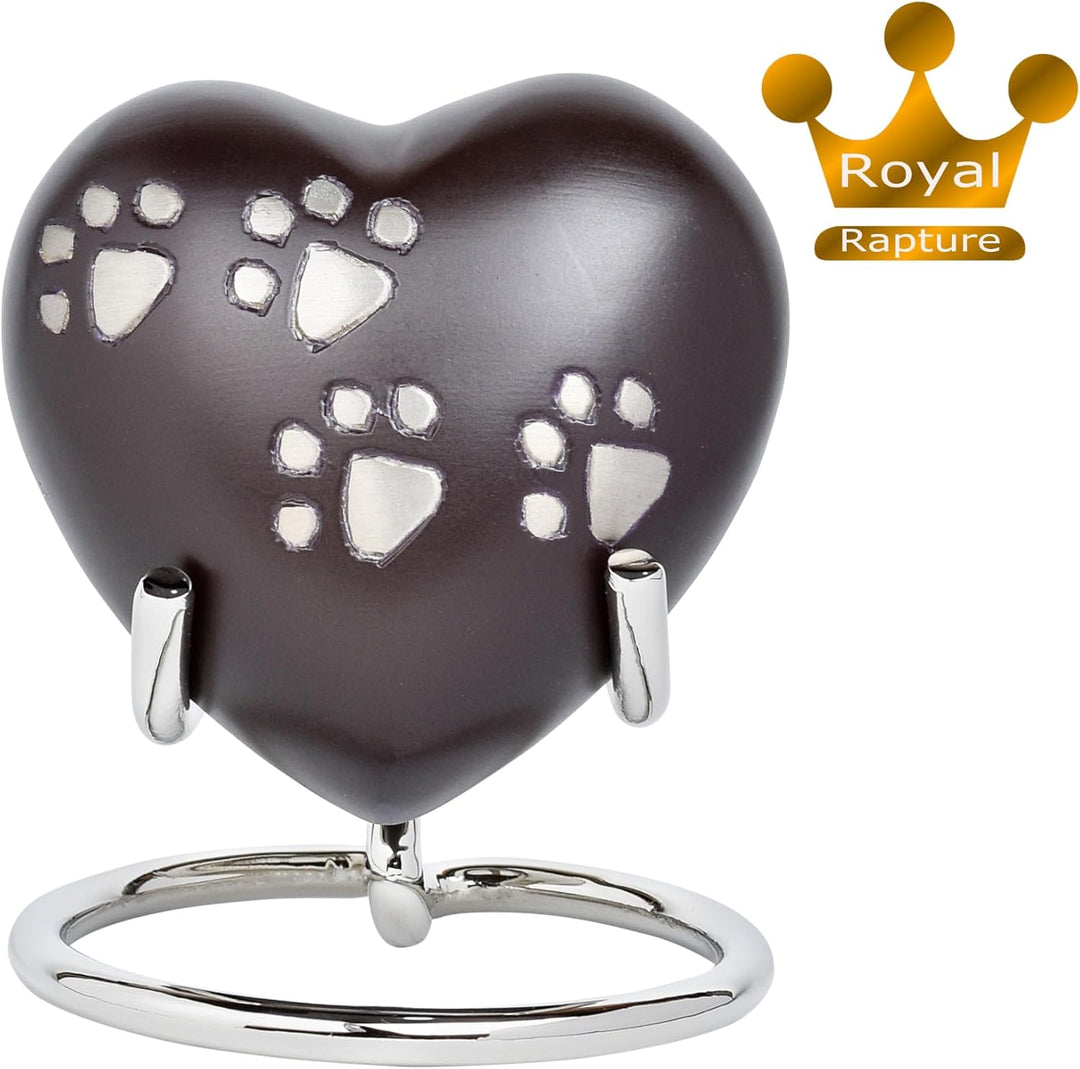 Royal Rapture URN for ashes Heart Funeral Cremation Memorial Keepsake Pet Dog Cat 3" (Chocolate, 3")