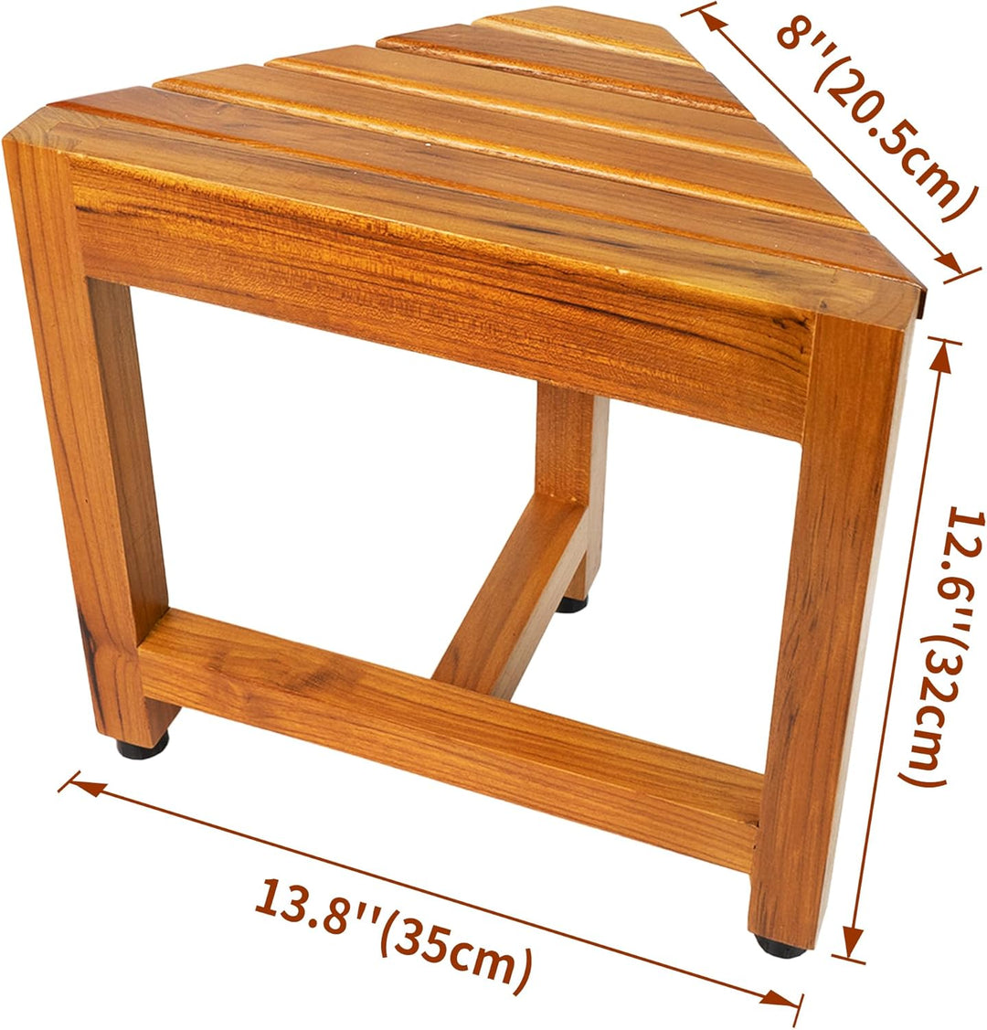 Duschhocker aus Teakholz, moderne Holz-Duschhocker fürs Badezimmer, ideal zum Rasieren der Beine Sma