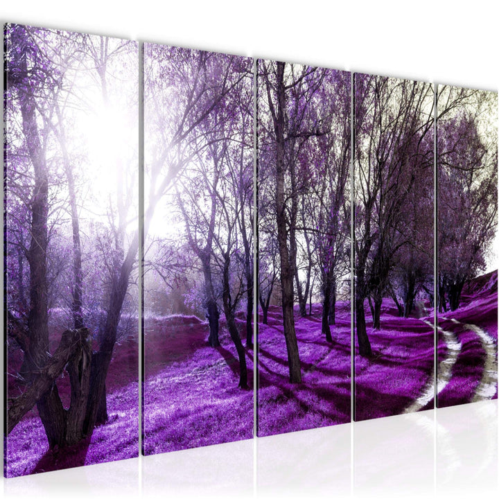 Runa Art Bild Wald Landschaft Wandbilder auf Vlies Leinwand 5 Teilig Wanddekoration Schlafzimmer Woh
