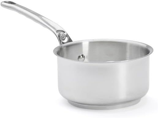 DE BUYER Stielkasserolle, Edelstahl, Silber, 14 cm, 27.9 x 20.1 x 10.9 cm