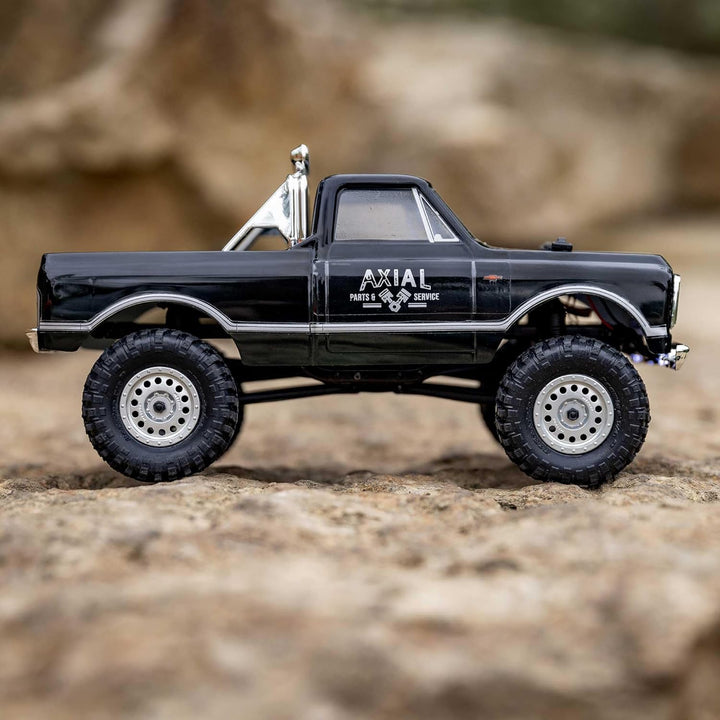 Axial 1/24 SCX24 1967 Chevrolet C10 4X4 RTR Brushed Rock Crawler (Battery & Charger Included), Black