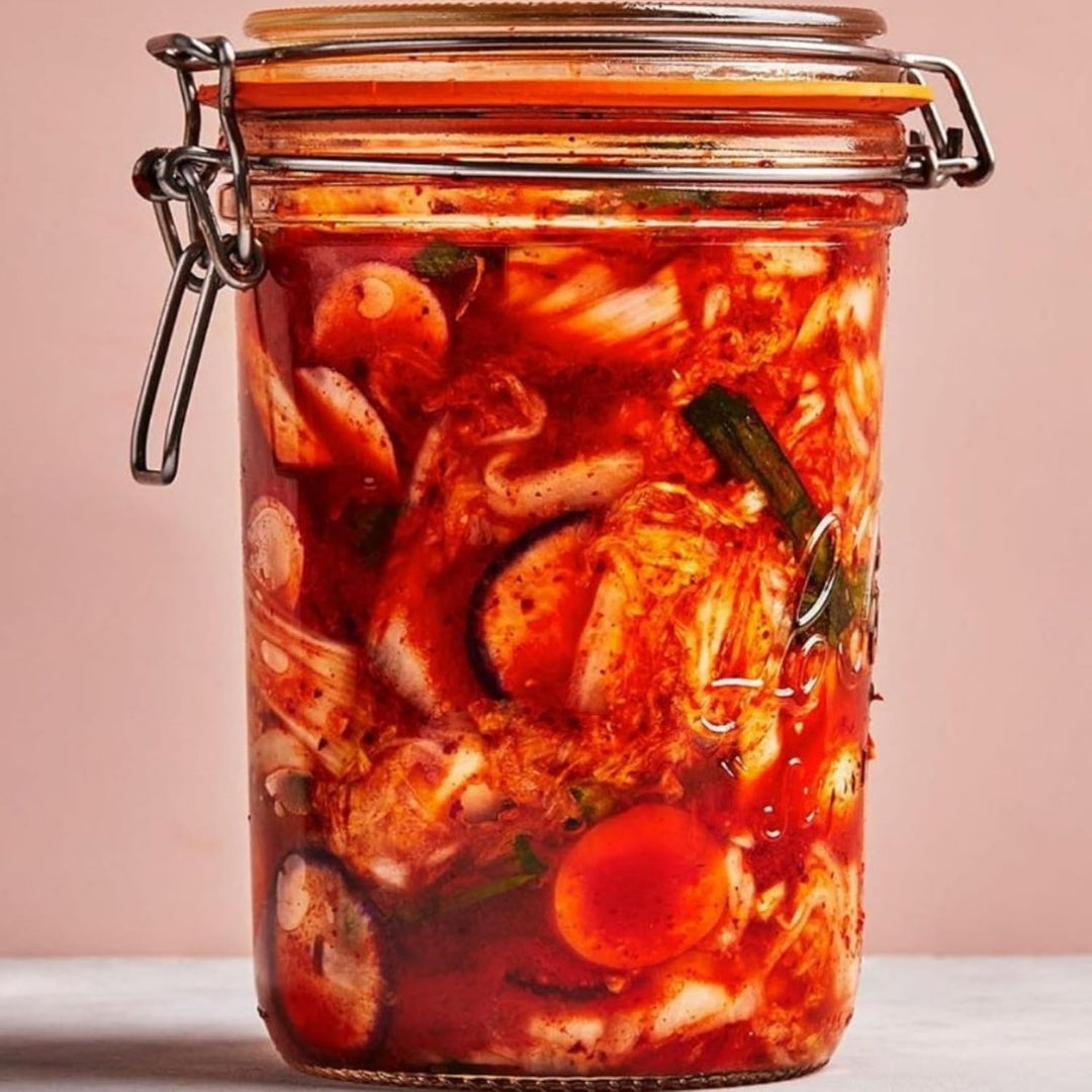 Le Parfait Super Terrine Einmachglas mit geradem Körper, luftdichter Gummidichtung und Glasdeckel, 1