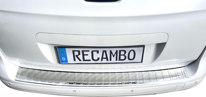 RECAMBO Ladekantenschutz Edelstahl kompatibel für Peugeot 5008 I | BJ 2009-2017 - Hochglanz poliert,