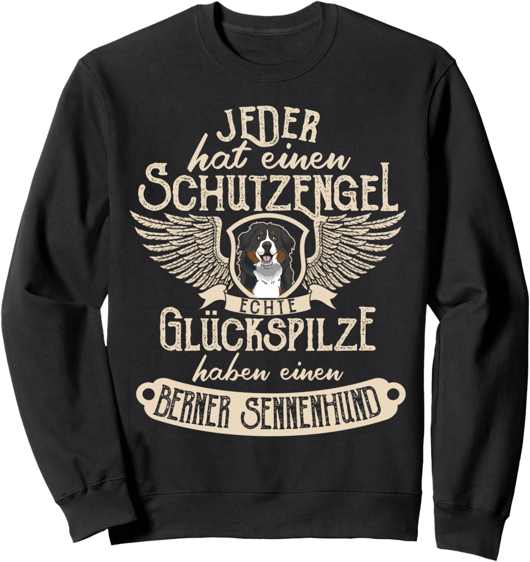 Berner Sennenhund mit Schutzengel Spruch Sweatshirt