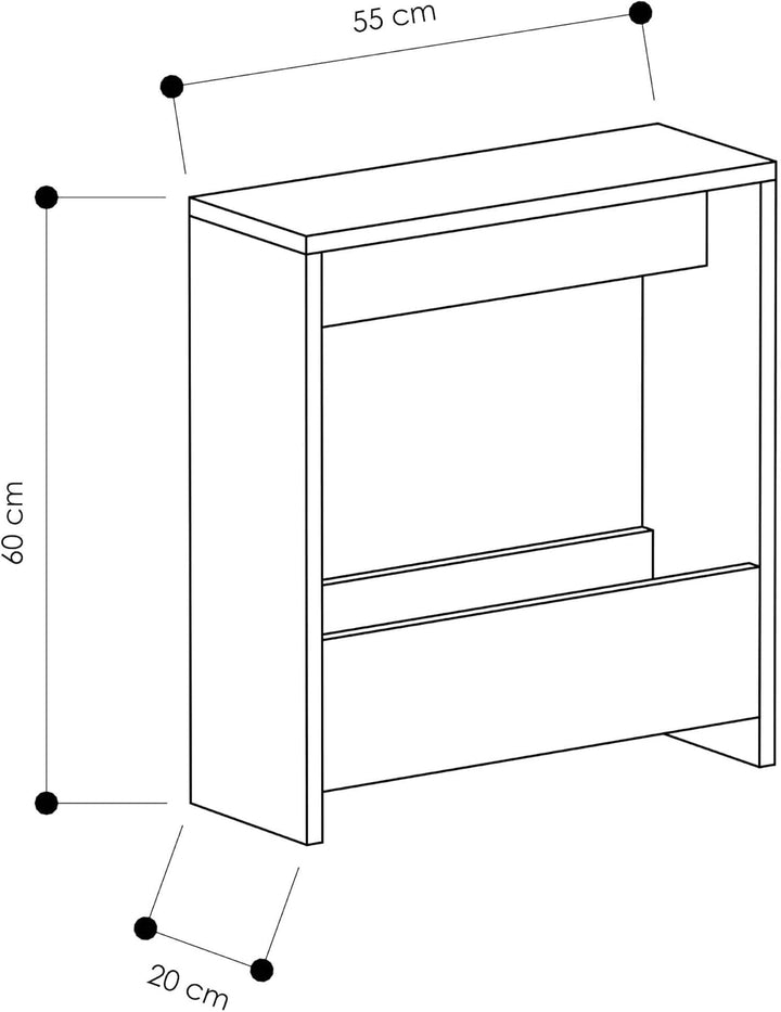 Beistelltisch mit integriertem Magazinhalter| kompakter Beistelltisch für Wohnzimmer und Büro| platz