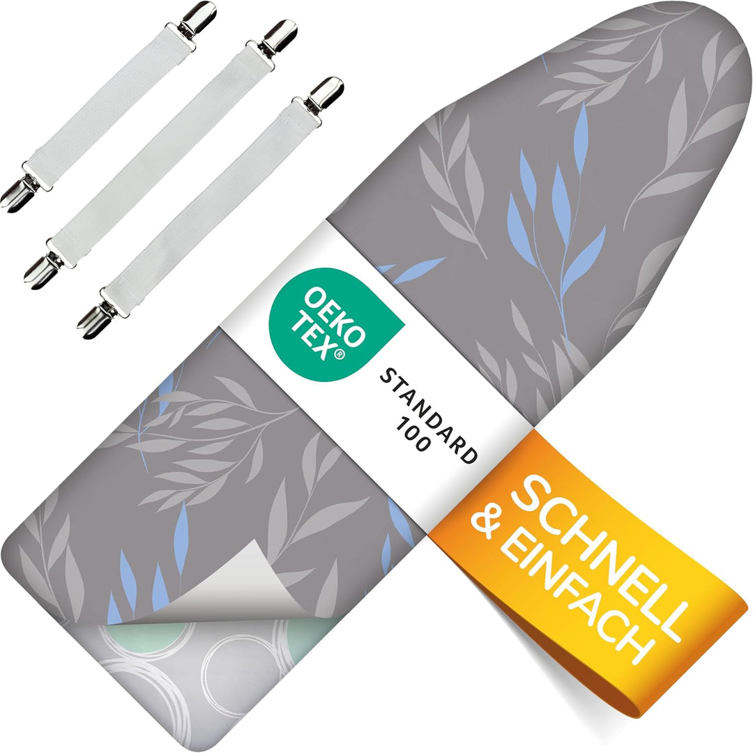 smart&gentle Made in Germany Turbo Bügelbrettbezug 150x50 in 5 Grössen für Dampfbügeleisen - Bügelti