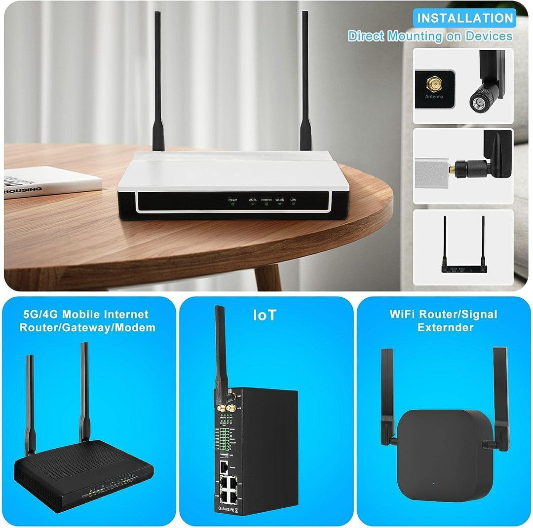 Maswell 4G LTE 5G NR Extern Antenne | 600-6000 MHz | 2dBi Nicht für Geschwindigkeitswettbewerbe | Wi