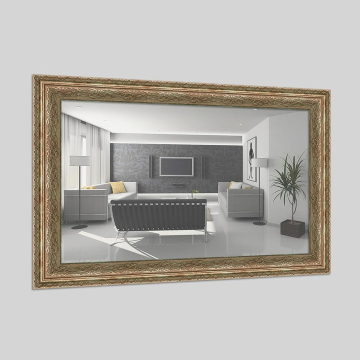 WANDStyle Spiegel Barock und Antik Stil I Aussenmass ca. 61x111 cm I Farbe Bronze I bronzener Wandsp