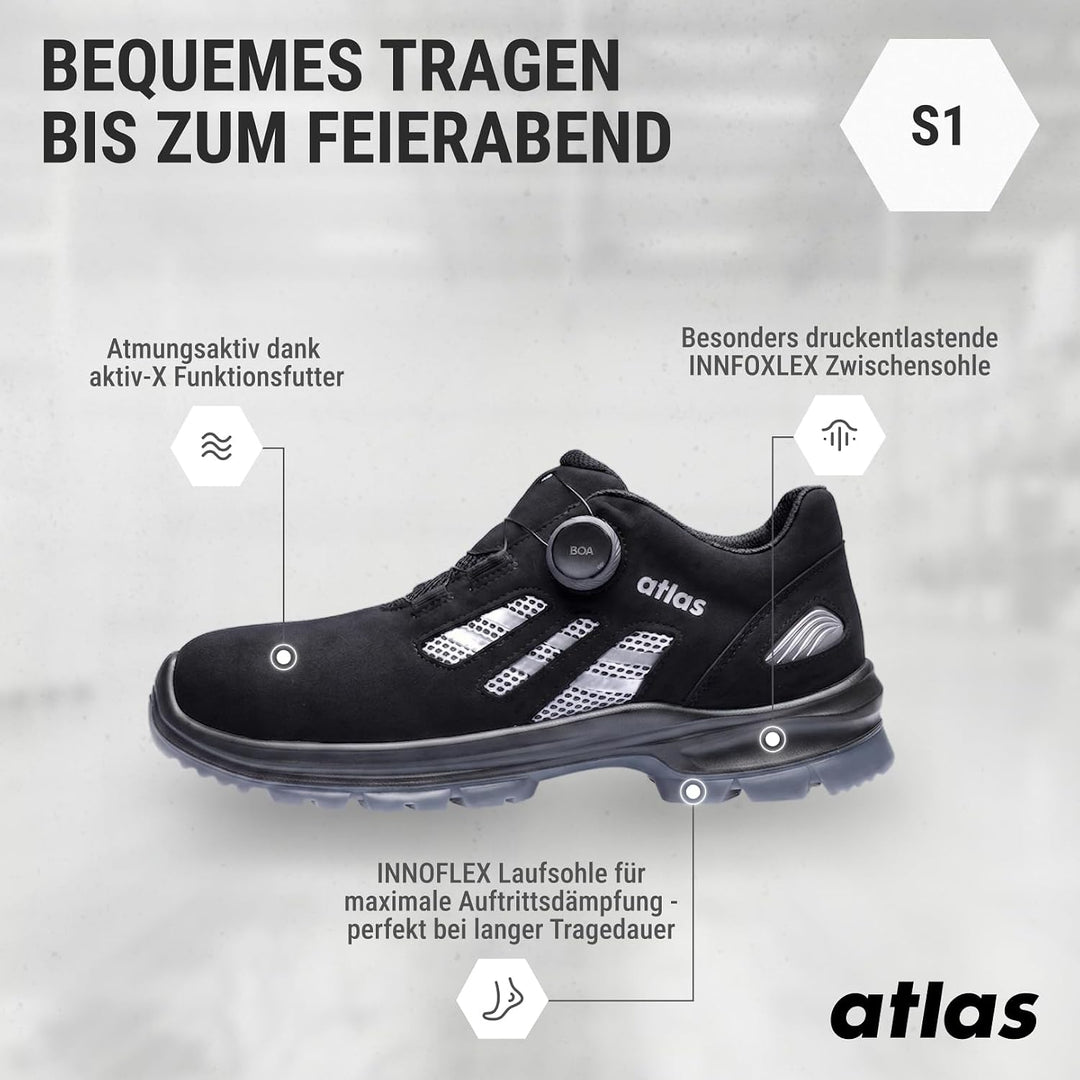 Atlas Flash 3200 BOA® | ESD - EN ISO 20345 S1 SRC - Gr. 36-49 44 EU Mehrfarbig, 44 EU Mehrfarbig