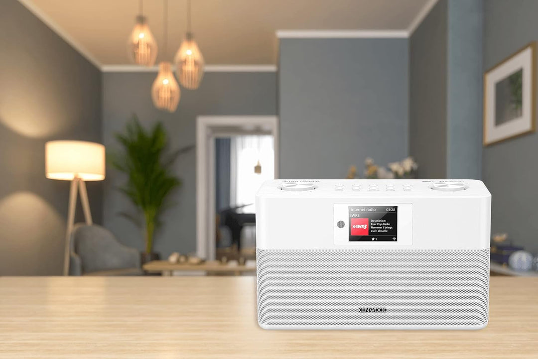 KENWOOD CR-ST100S-W Stereo Smart-Radio, Internetradio, DAB+, WLAN, Weiss, weiss