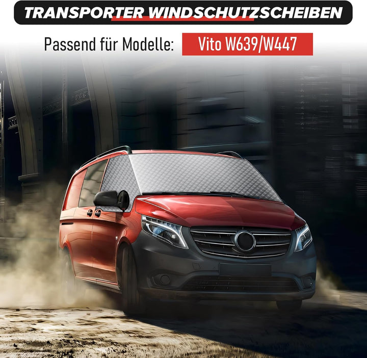 Auto Windschutzscheiben Abdeckung für Vito W639&W447, 100% Verdunkelnd Frontscheibe Schnee Frost EIS