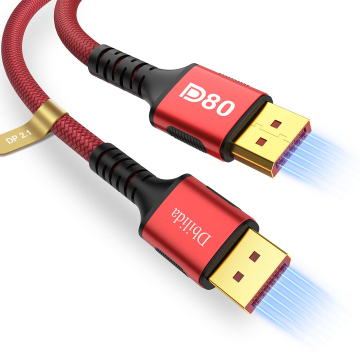 Dbilida 16K DisplayPort Kabel 2.1/2.0 3M, DP Kabel 2.1 16K@60Hz, 8K@120Hz, 4K@240Hz/165Hz/144Hz, 2K@