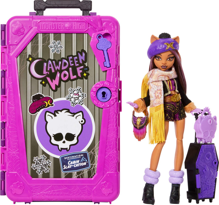 Monster High Skulltimate Secrets Clawdeen Wolf-Puppe und Zubehörset, Destination: Hütten-Gruselurlau