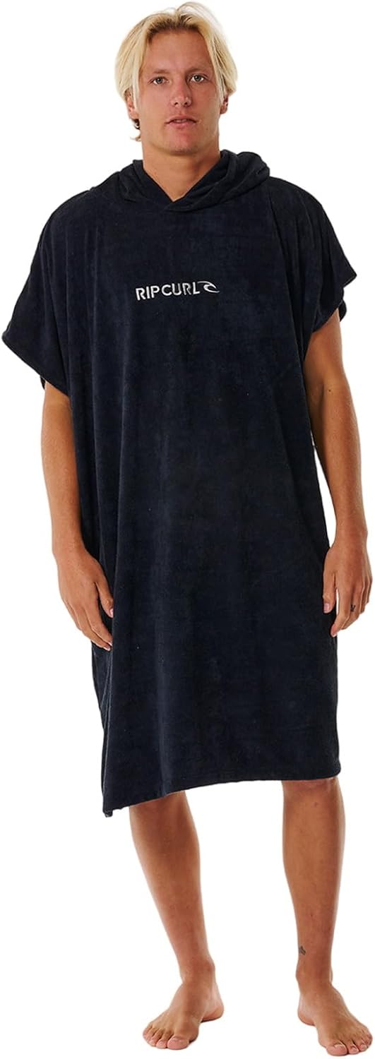 Rip Curl Brand Hooded Towel - Black/Grey