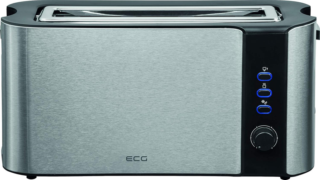ECG ST 10630 SS Toaster, Rostfreier Stahl, Schwarz-silber