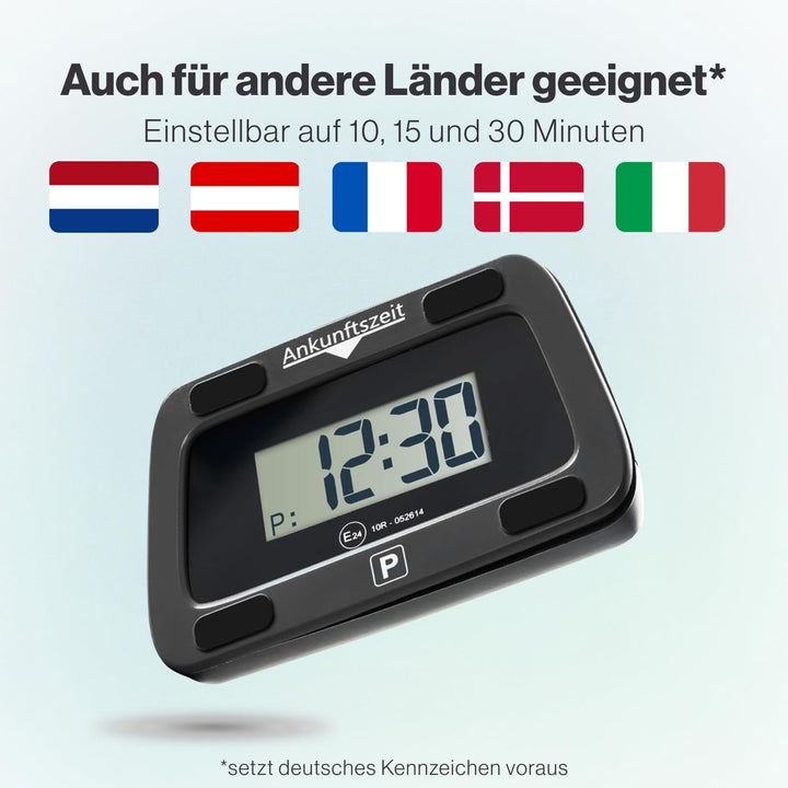 Parkwächter, Parkscheibe digital, elektronische Parkuhr, automatische digitale Parkscheibe gemäss St