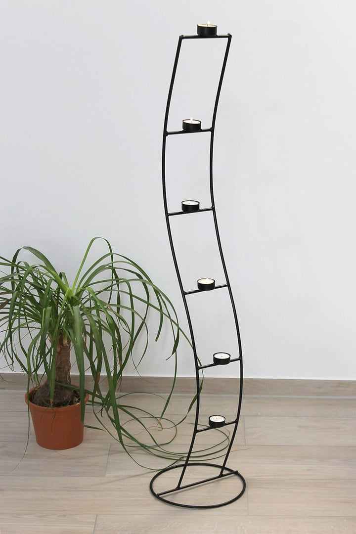 Teelichthalter SW102 aus Metall 120 cm Kerzenleuchter Kerzenhalter Kerzenständer Teelichtständer Tee
