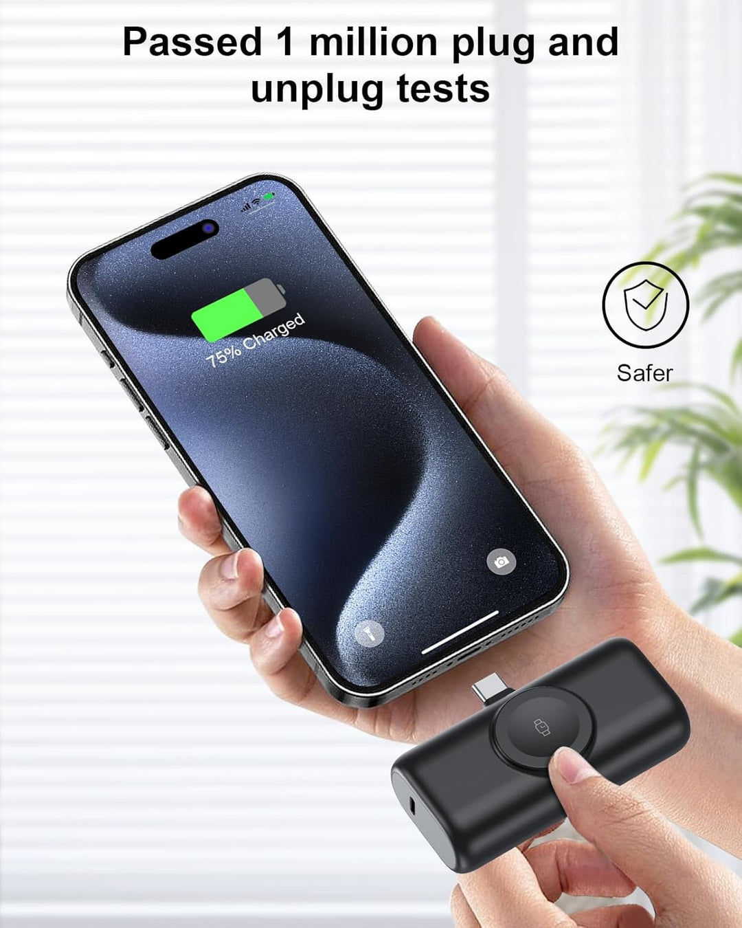 3 in 1 Mini Powerbank USB C für iPhone,5000mAh Klein Power Bank für iWatch,Kompatibel mit iPhone 17