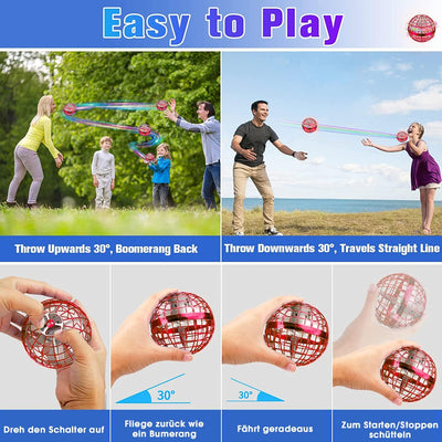 Hover Fliegender Ball,Magic Spinner Ball RGB Licht Flying Ball, Hover Ball Mini Drohne Für Kinder Fl
