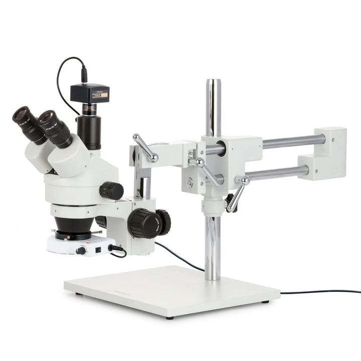 AmScope SM-4T-80S-M Trinokulares Stereomikroskop mit 80-LED-Licht und 1.3 MP USB-Digitalkamera, 7X-4