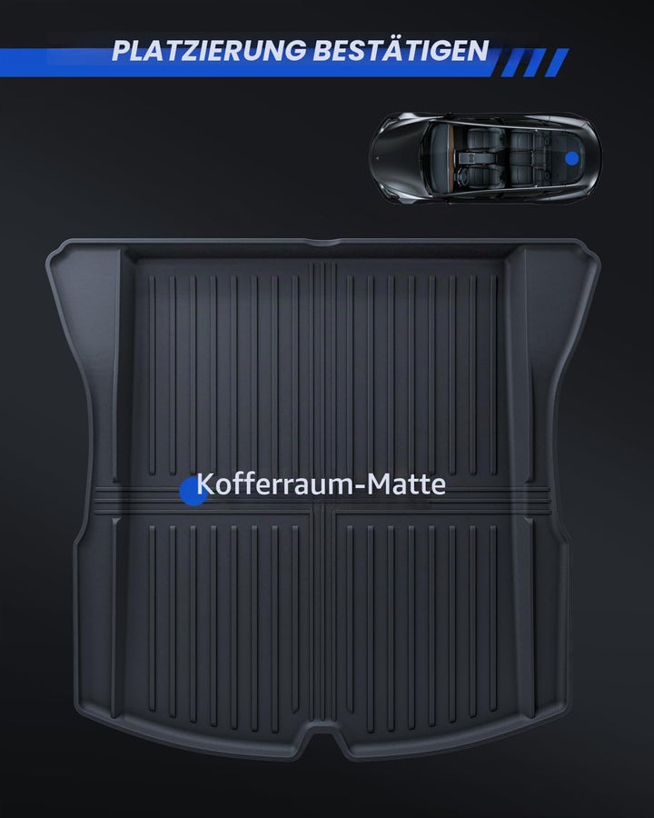 Kofferraummatte für Tesla Model 3 2024-2026 Allwetter TPE Schutzmatte Hinten Kofferraummatte rutschf