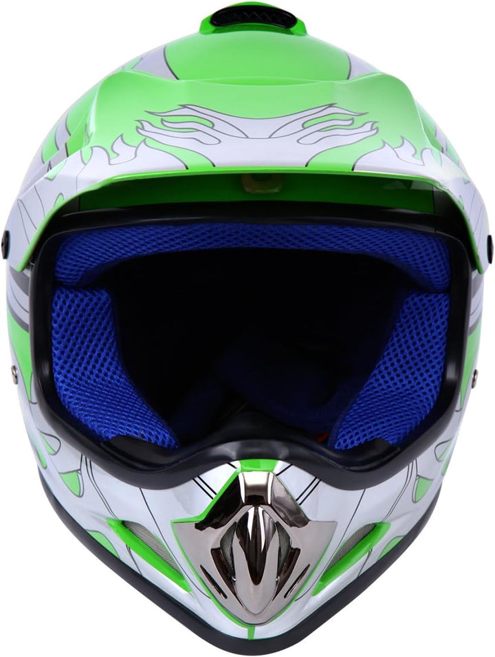 Samger DOT Jugend Kinder Off Road Helm Motocross Helm Dirt Bike ATV Motorradhelm Handschuhe+Brille S